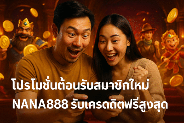 โปรโมชั่นต้อนรับสมาชิกใหม่ NANA888 รับเครดิตฟรีสูงสุด